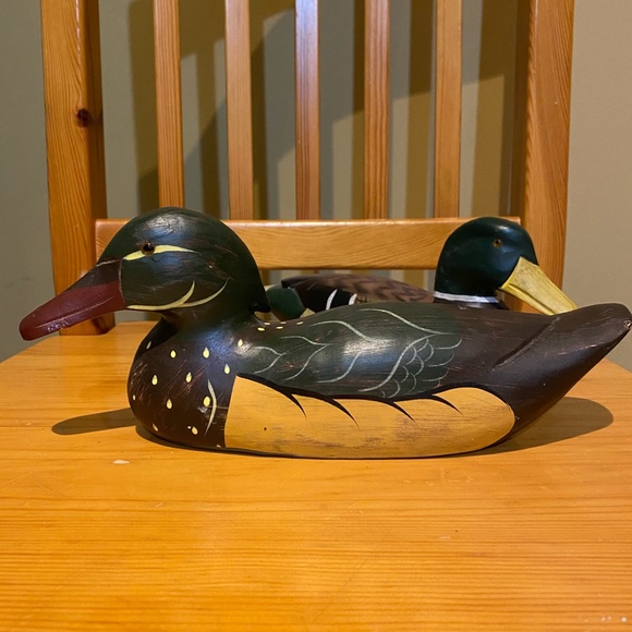 Wooden Duck figurines approx 10 inches - Picture 1 of 5